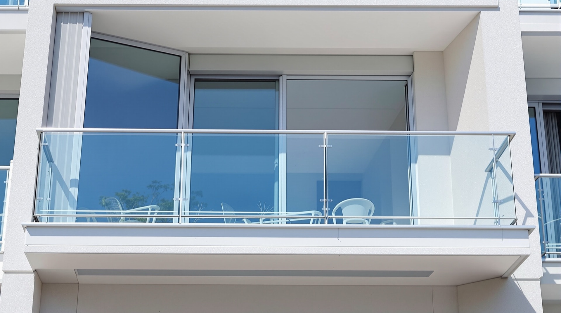 Dışarıdan görünümüyle kapatılmış katlanır cam balkon